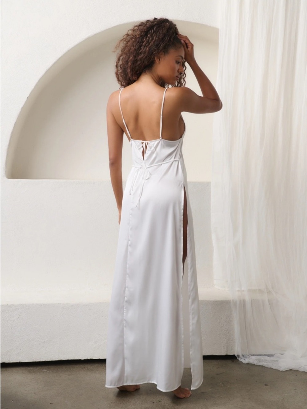 Kat the Label Dylan Maxi Slip Ivory (S-US 4) NWT - Picture 2 of 5